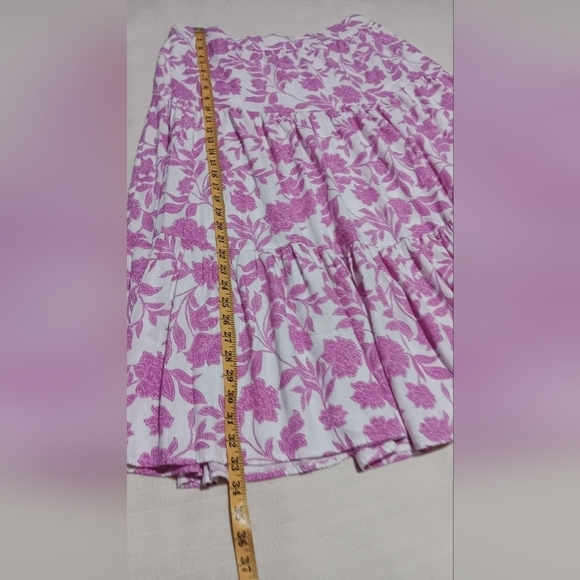 LC Lauren Conrad Floral Three Tiers Midi Skirt Size XXL - Picture 6 of 10